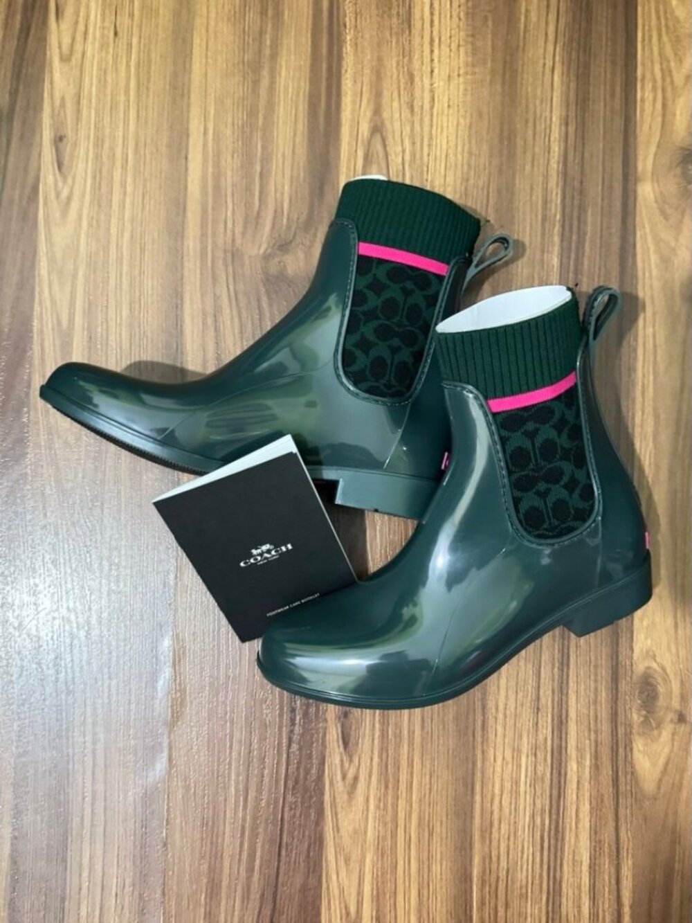 NEW COACH Rain Boots | Rivington Rubber Rain Bootie Size 6